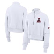 Alabama Nike Women's Crop Retro Fleece 1/4 Zip